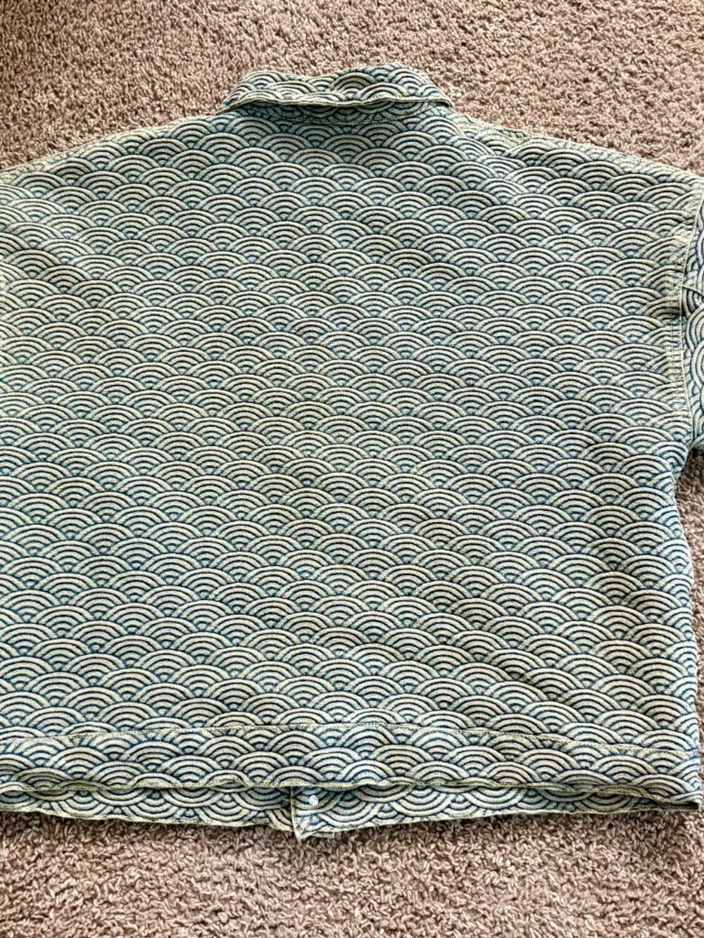 Ryoko Rain SEIGAIHA JACQUARD DENIM WORK JACKET - Picture 3 of 4